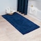 Hastings Home 100-percent Cotton Bathmat 24x60 Long Bathroom Runner, Reversible, Soft, Absorbent, Rug, Navy 743160XPI - alternate 1